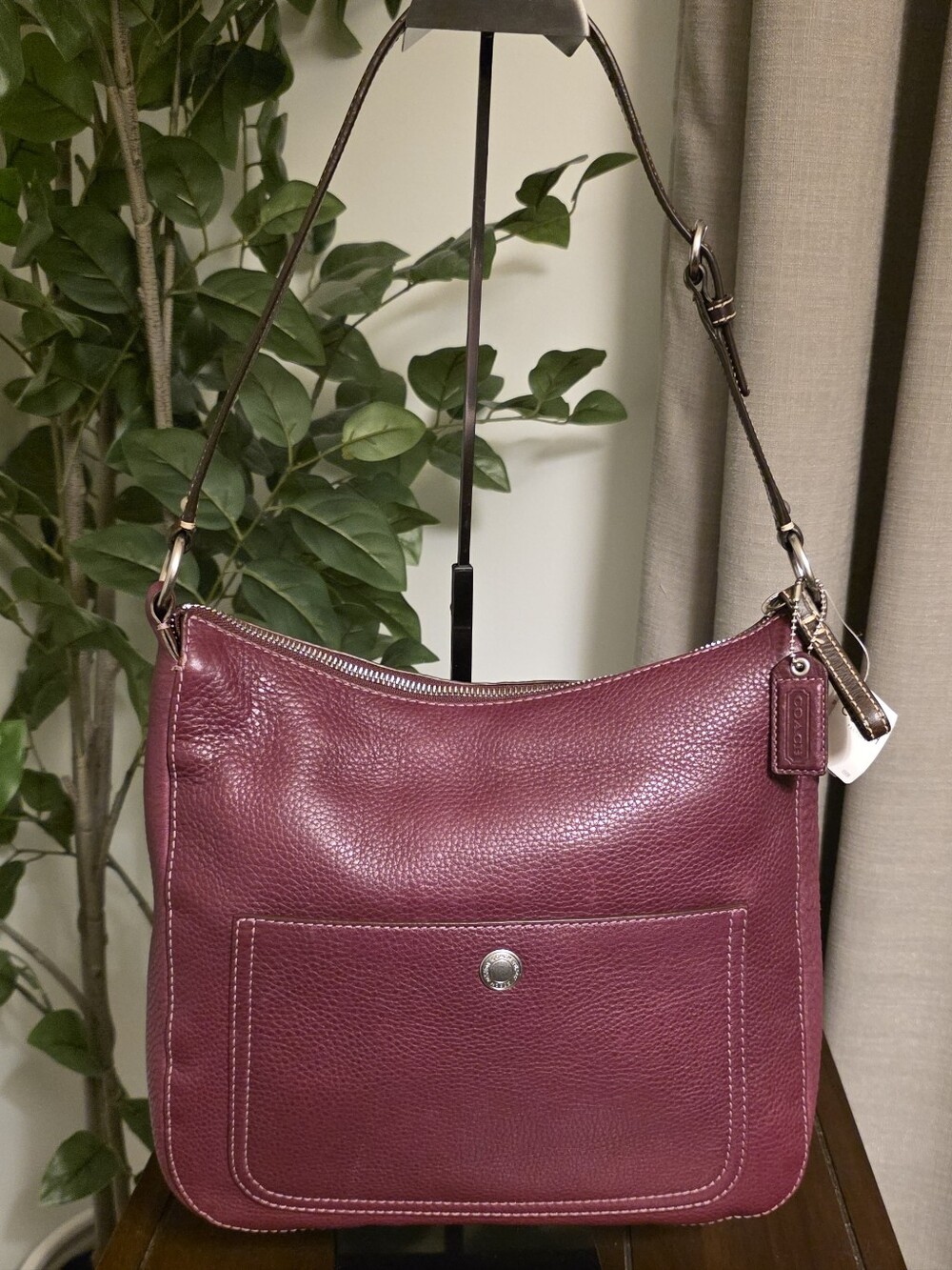 Coach NWT Chelsea Burgundy Soft Milled Leather F10891